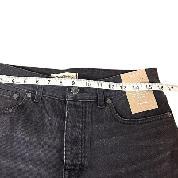 Madewell Long Denim Shorts- Black Bermuda Denim Shorts- Size 27 - Picture 11 of 13